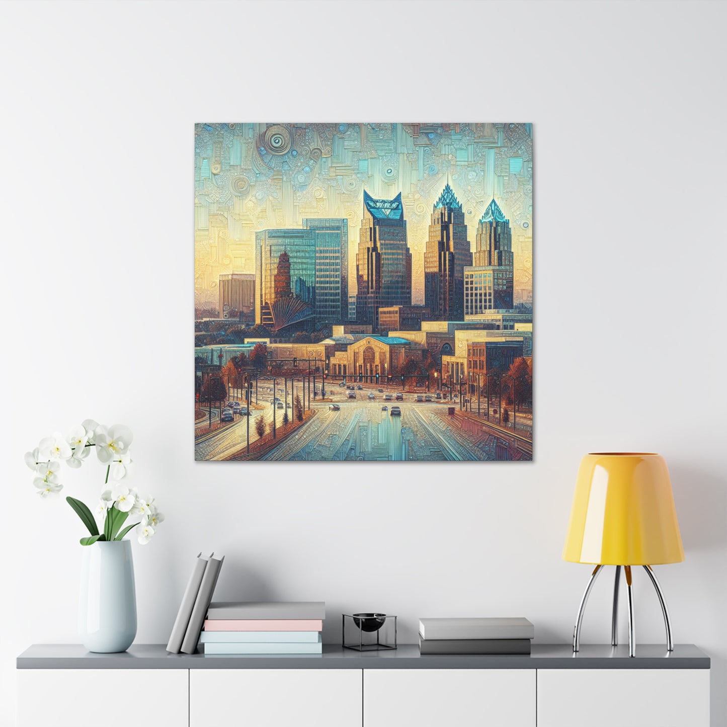 "Urban Night Lights" - Canvas