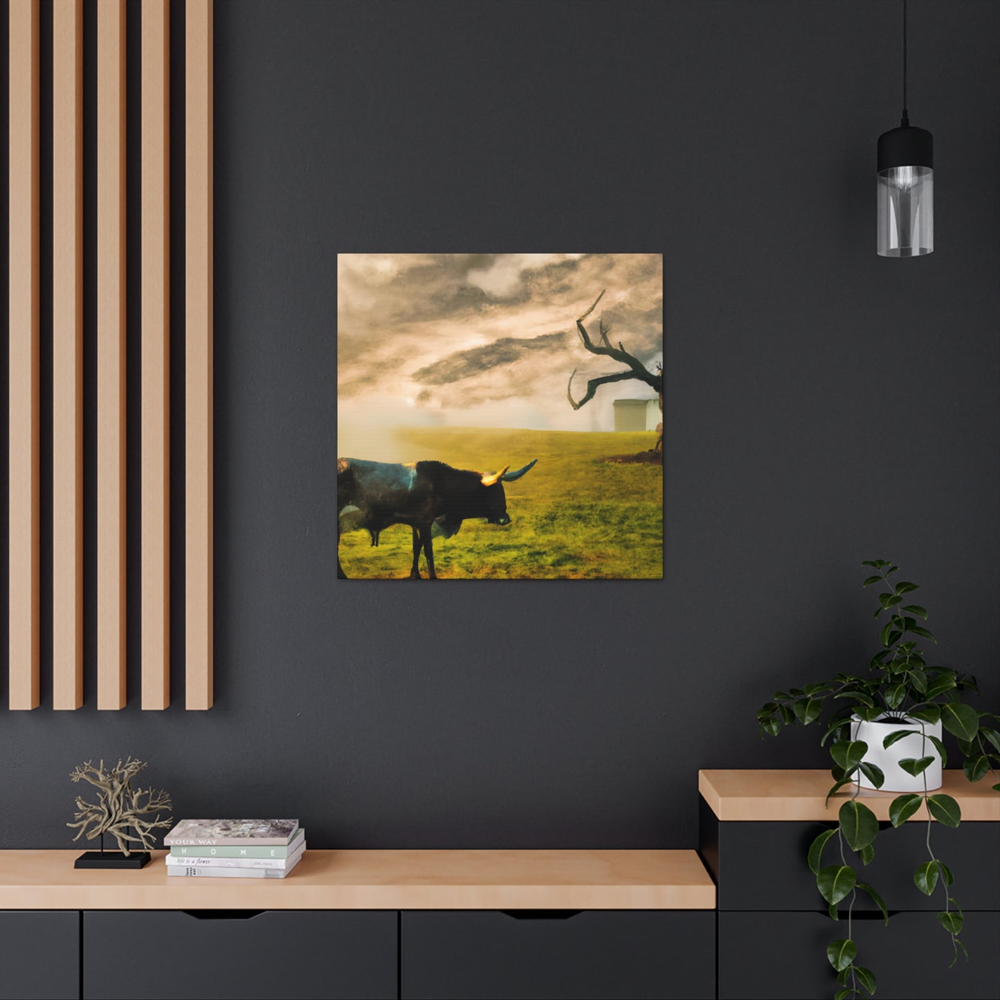 "Longhorn in Surreality" - Canvas