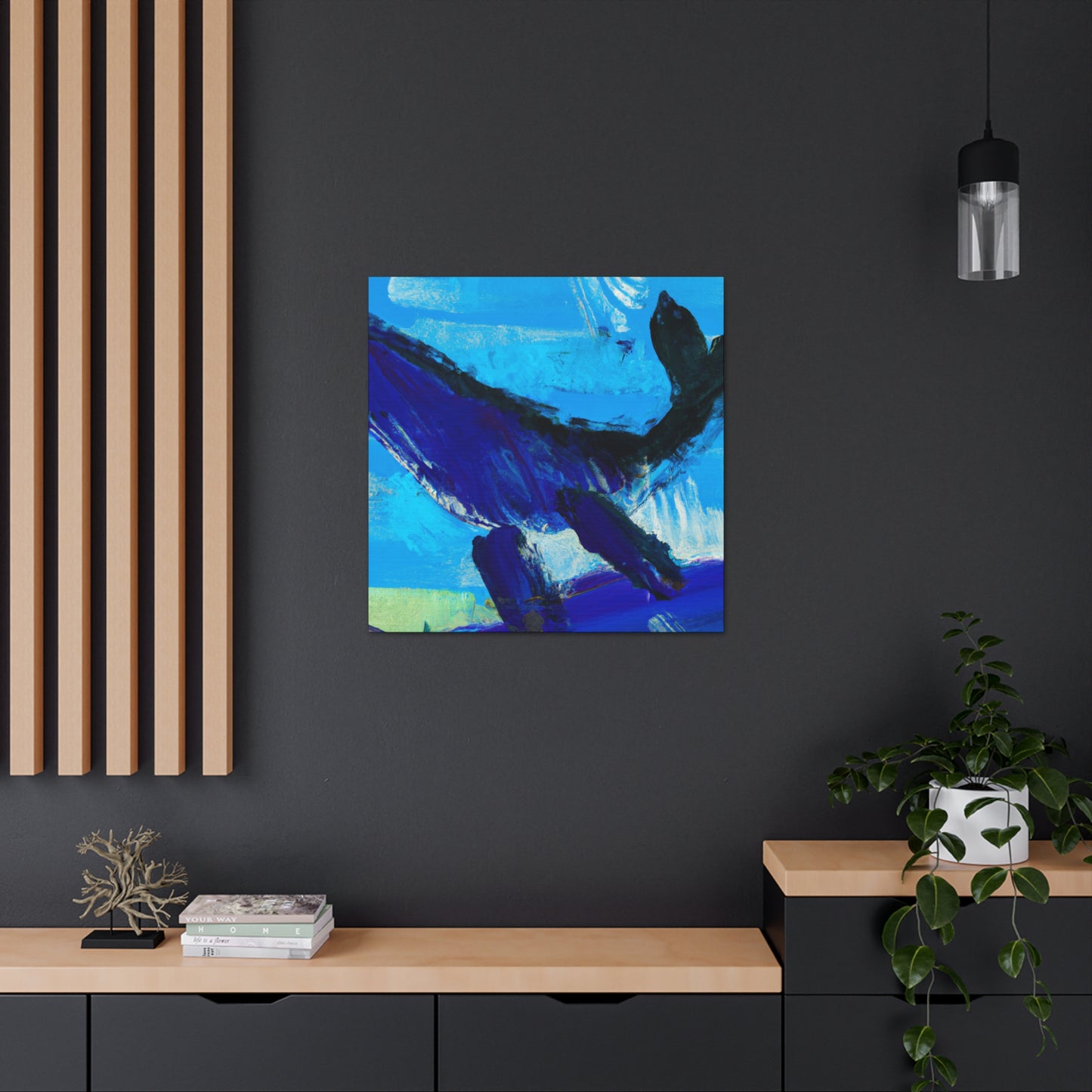 "Whale in Expressionism" - Canvas