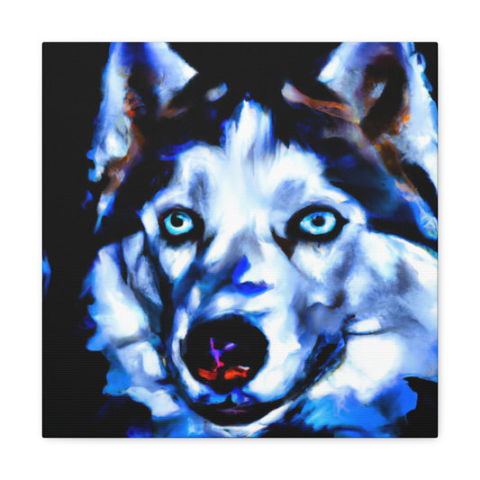 "Siberian Husky Beckons". - Canvas