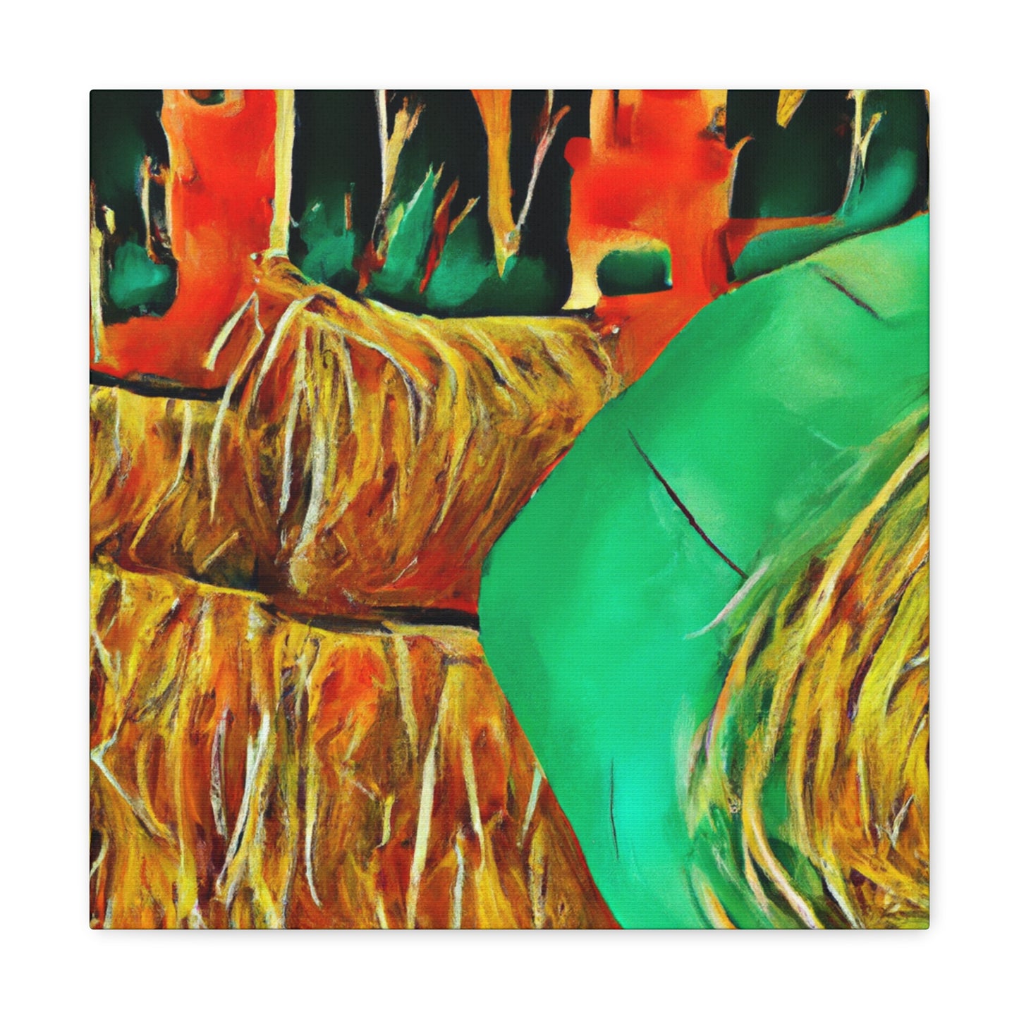 "Harvest of Hay Bales" - Canvas