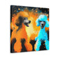 Poodle in Neon Hues - Canvas