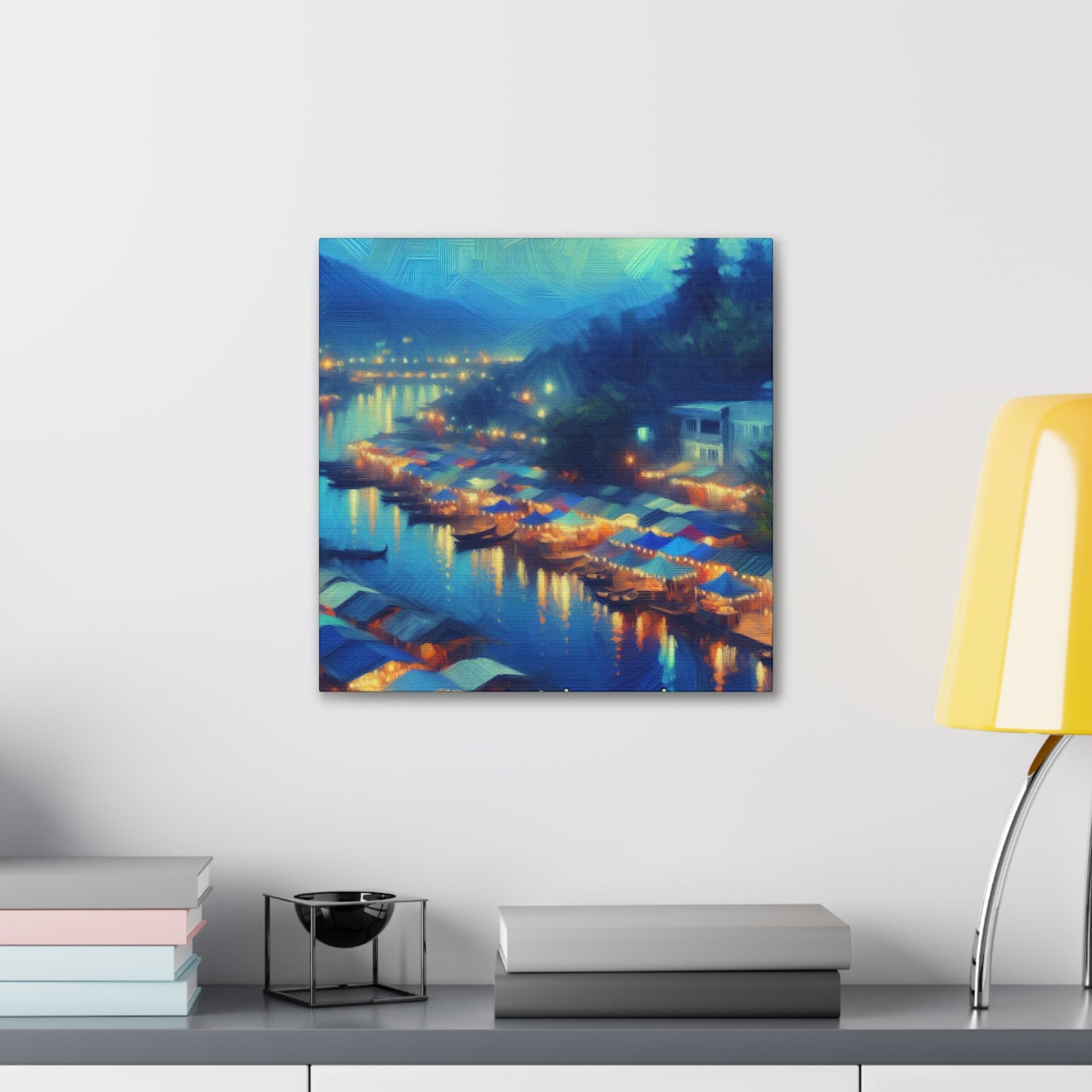 "Luminous Midnight Bazaar" - Canvas