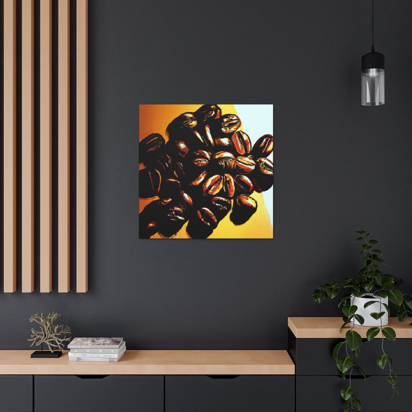 Coffee Beans Pop Art - Canvas