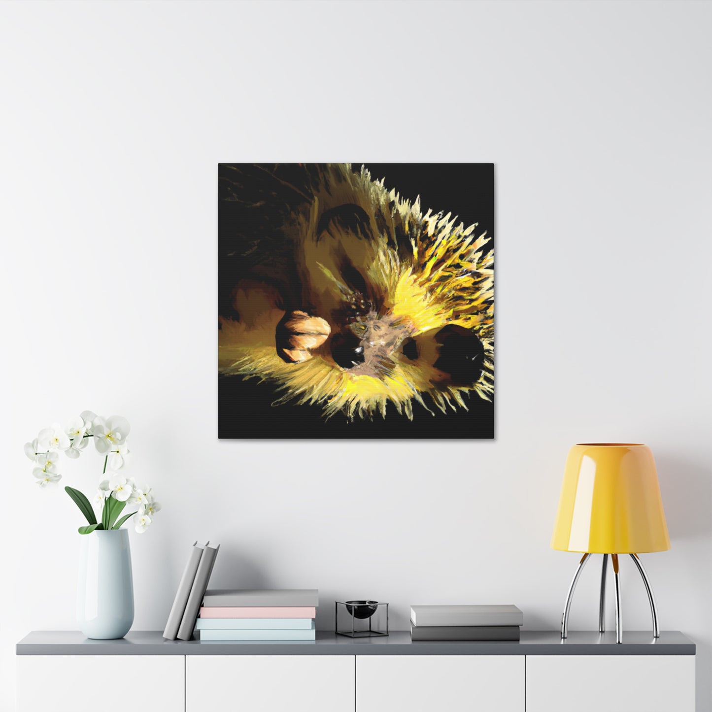 Hedgehog In Autumn Colors - Canvas