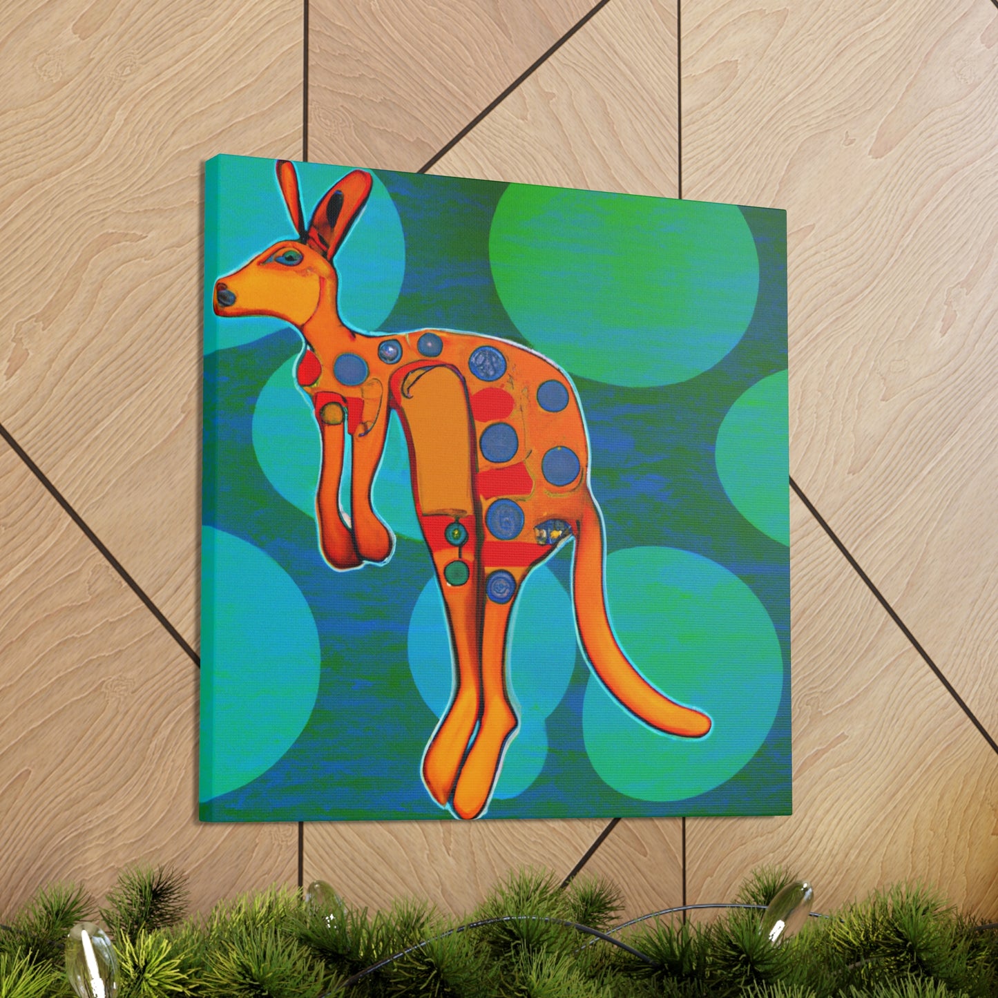 Kangaroo in Abstract - Canvas