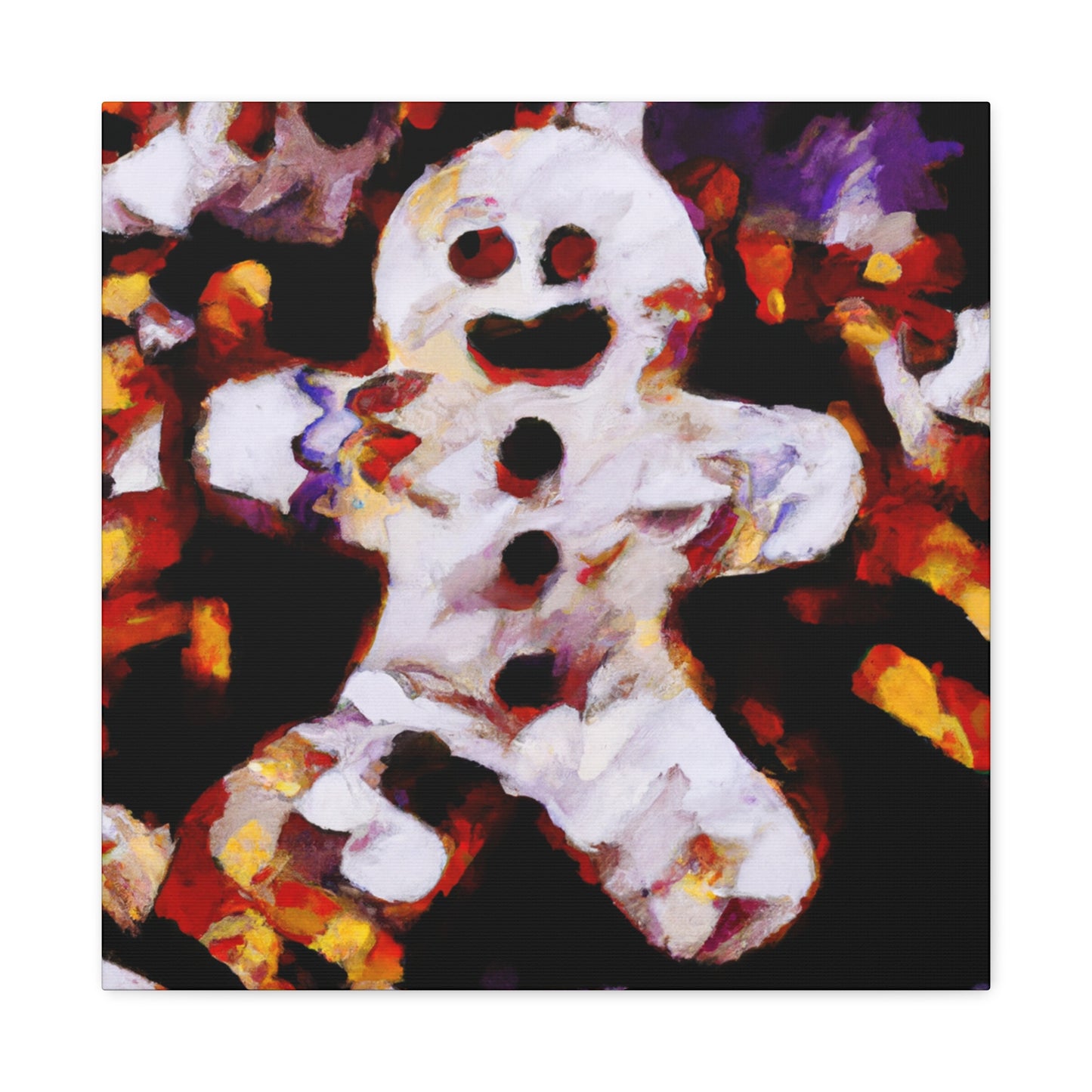 "Gingerbread Man Abstracted" - Canvas