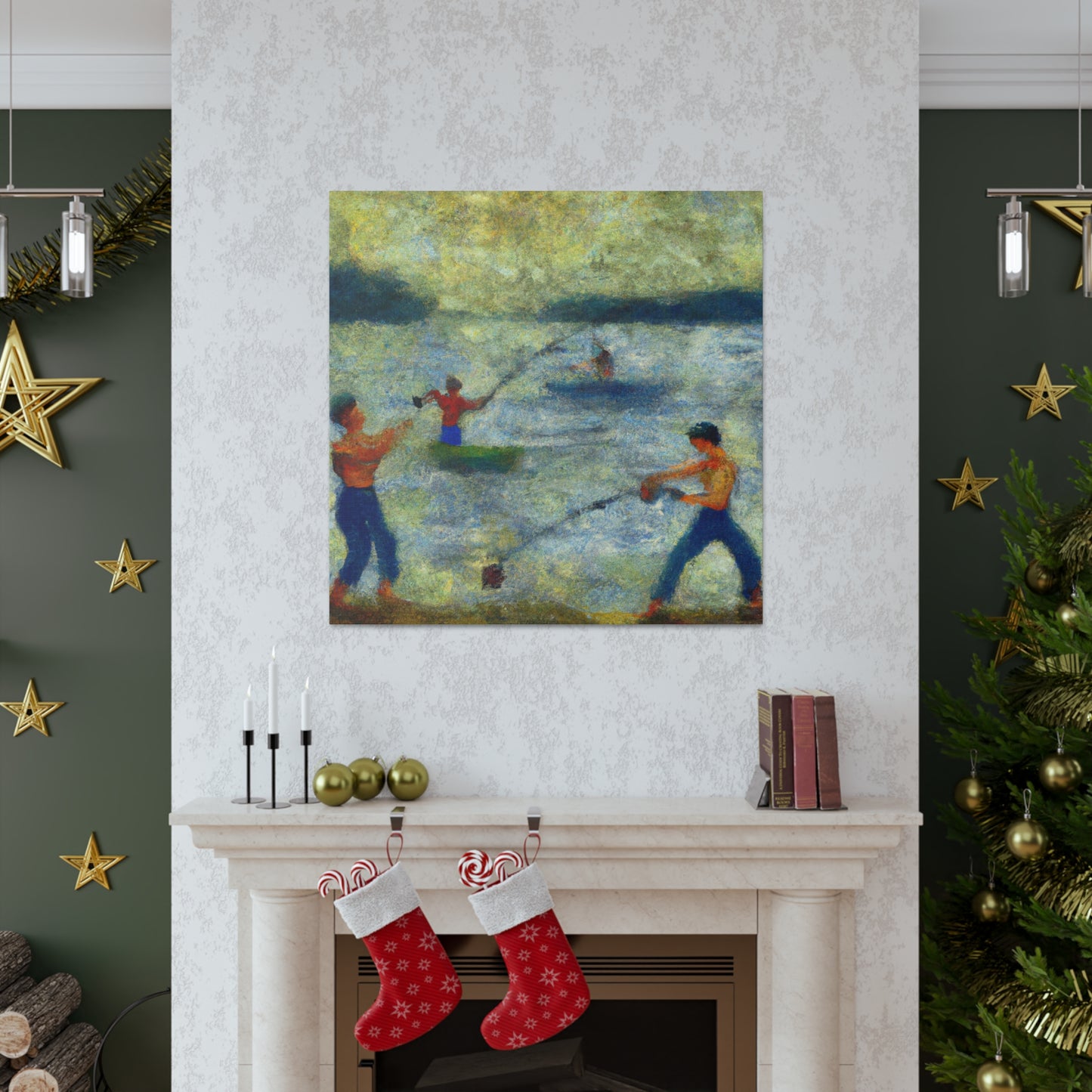 Fishing on the Banks - Canvas