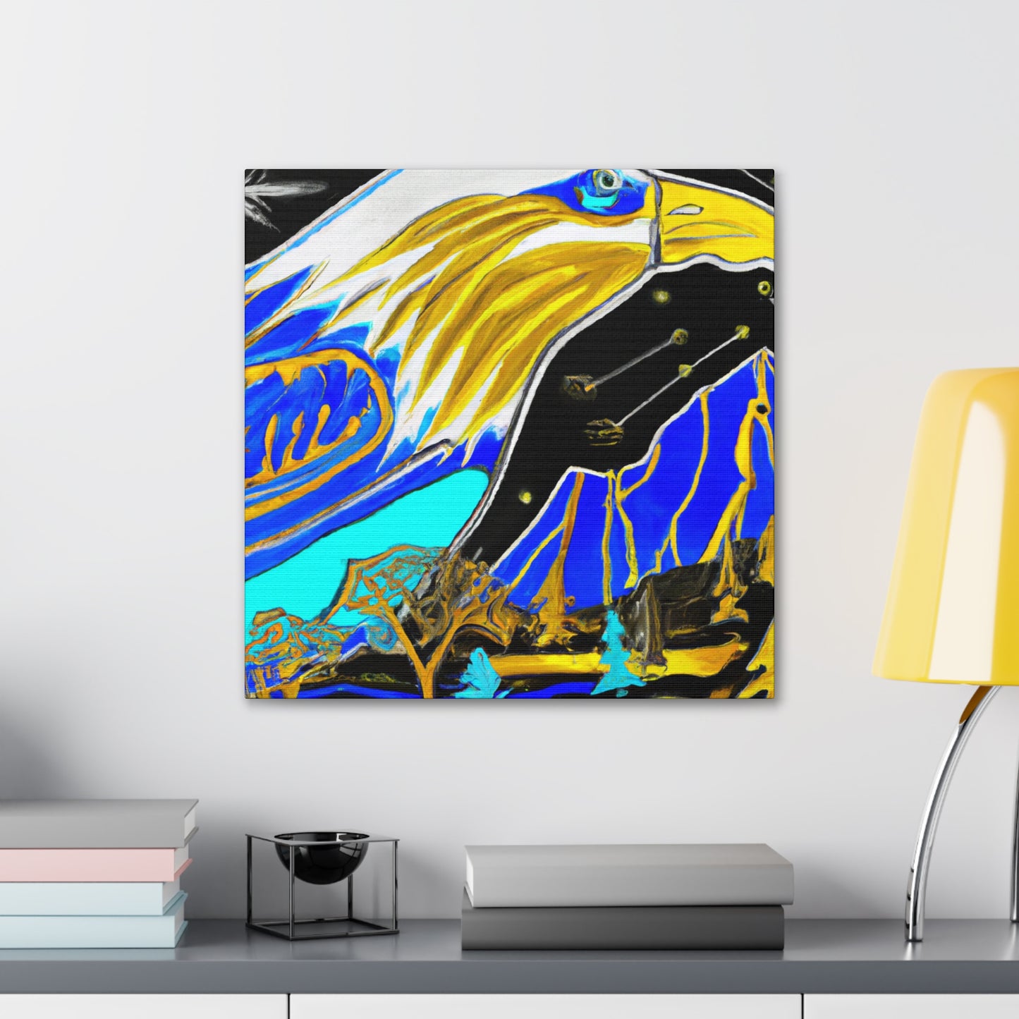 "Majestic Bald Eagle Painting" - Canvas