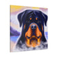 "Rottweiler's Regal Gaze" - Canvas