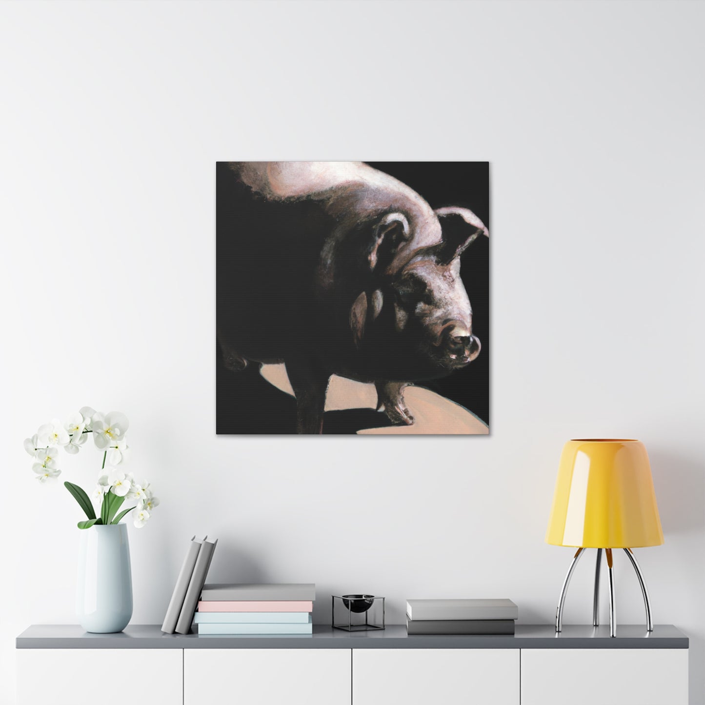 "Pot Belly Pig Euphoria" - Canvas