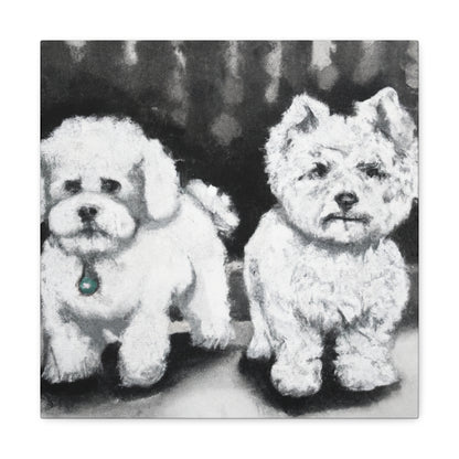 Sculpted Bichon Frise - Canvas