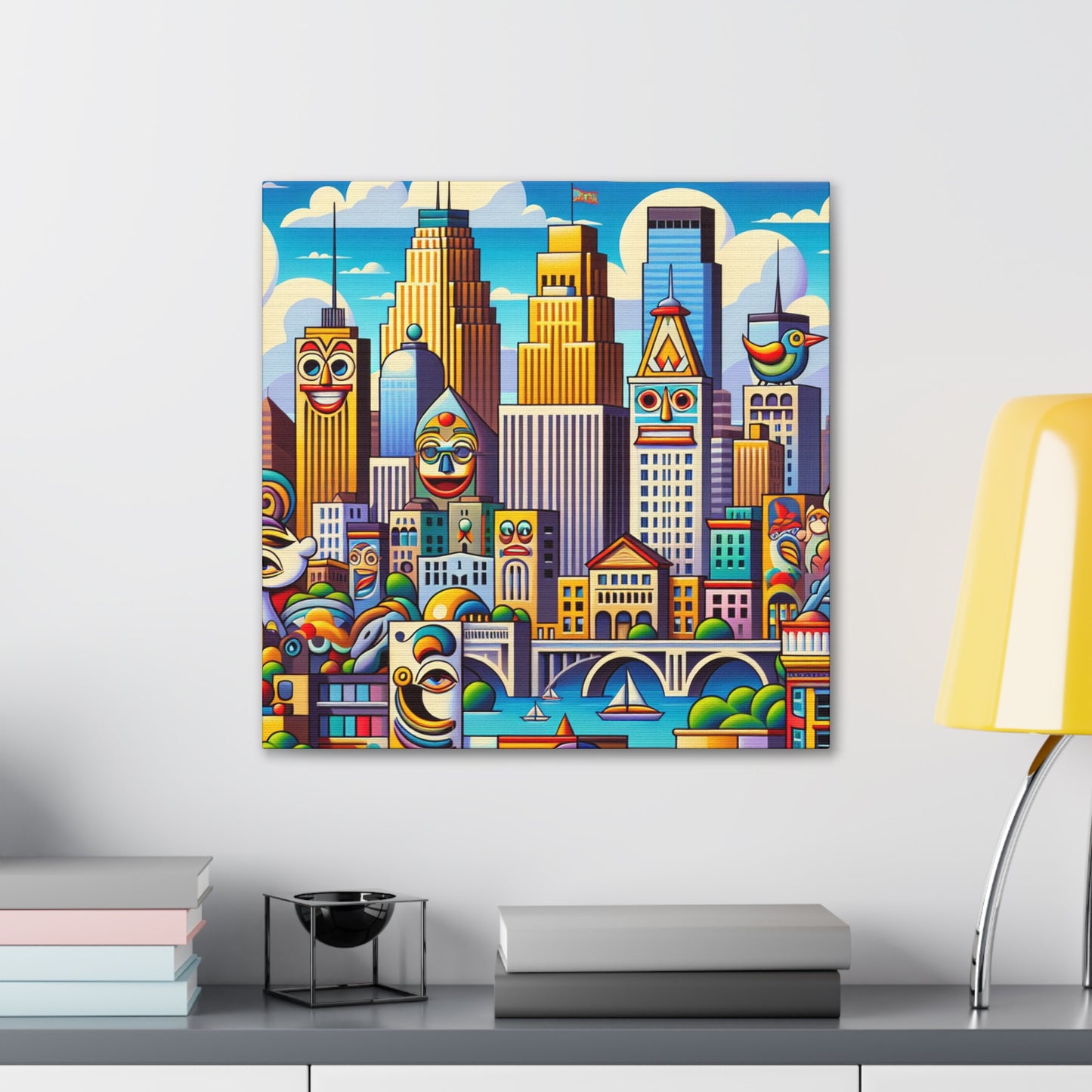 Cityscape Symphony Minneapolis - Canvas