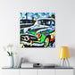 "Cars In Motion Painting" - Canvas