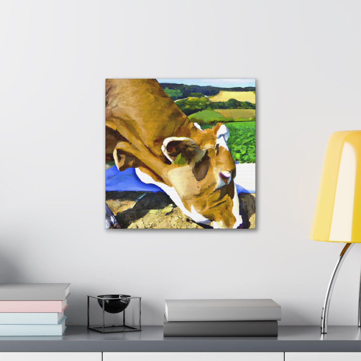 "Jersey Cow in Perspective" - Canvas