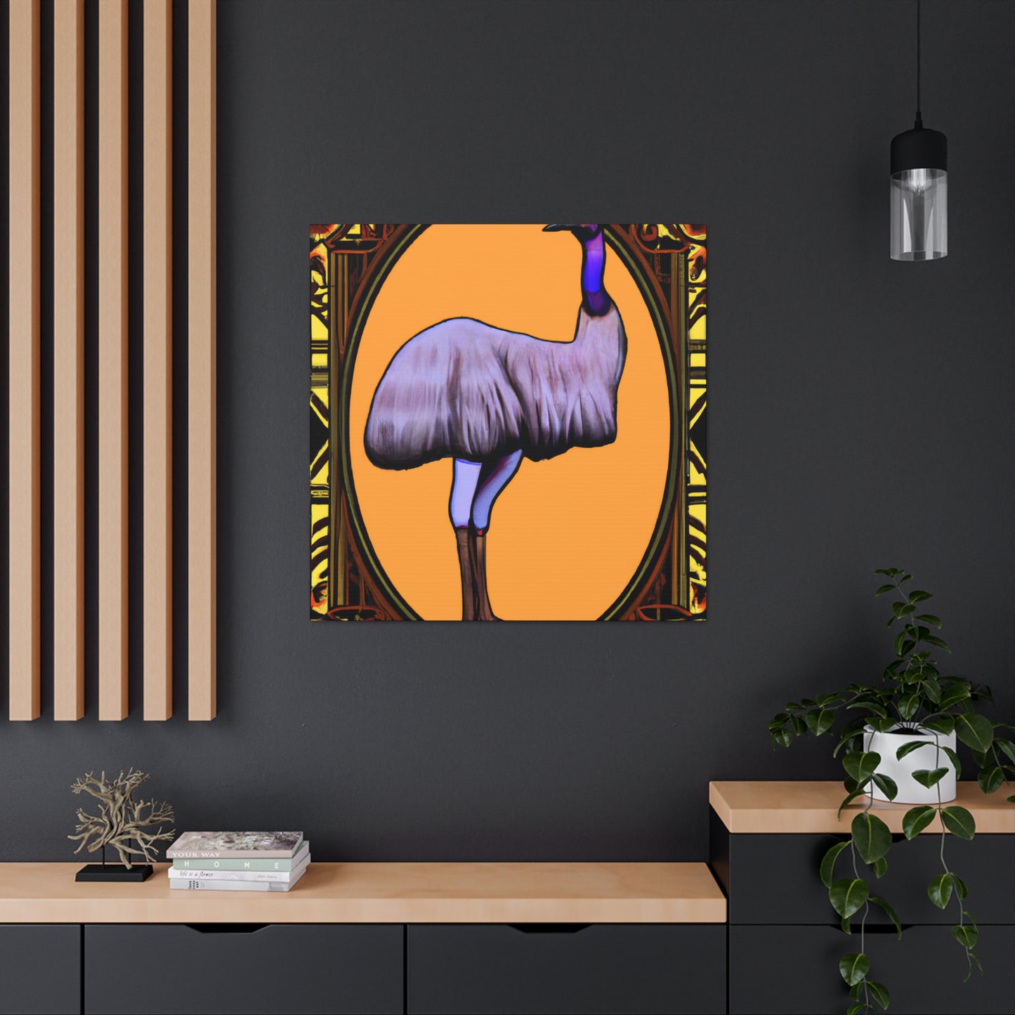 "Emu on Canvas Joy" - Canvas