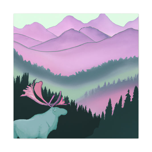 Elk Amidst Wilderness - Canvas
