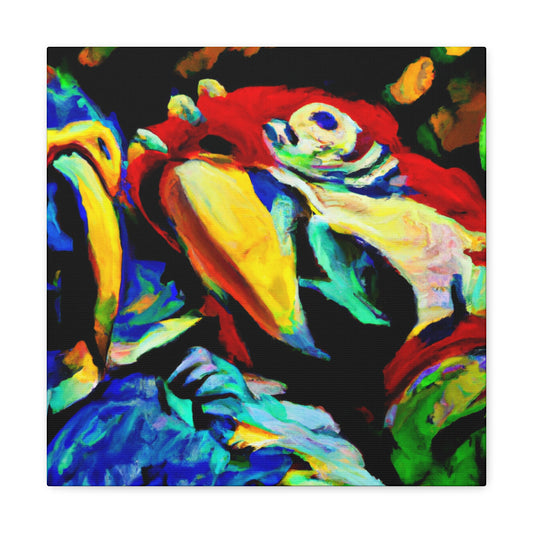 Macaws in Flight - Canvas