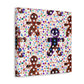 Gingerbread Man Pointillism - Canvas