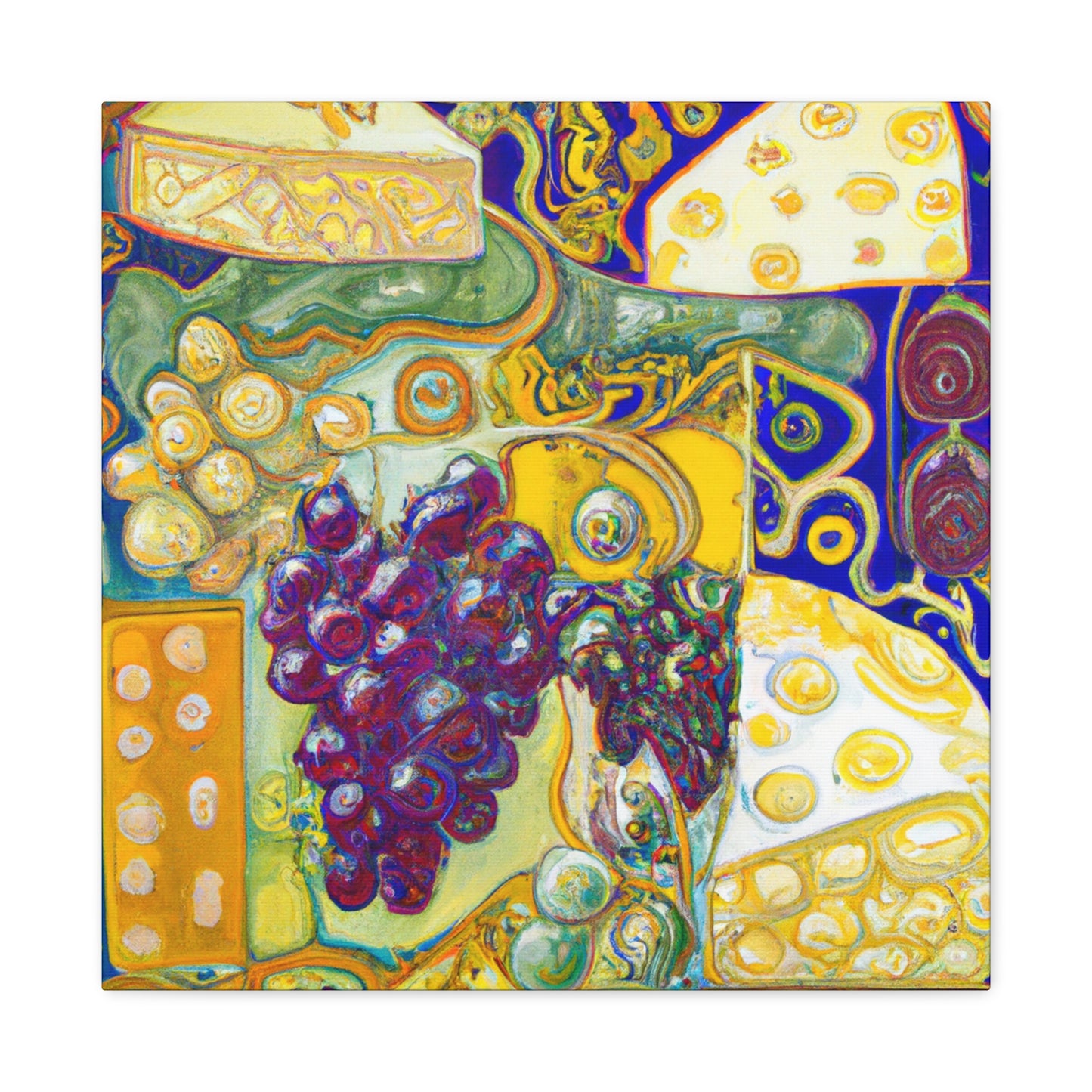 "Cheese Grapes Abundance" - Canvas