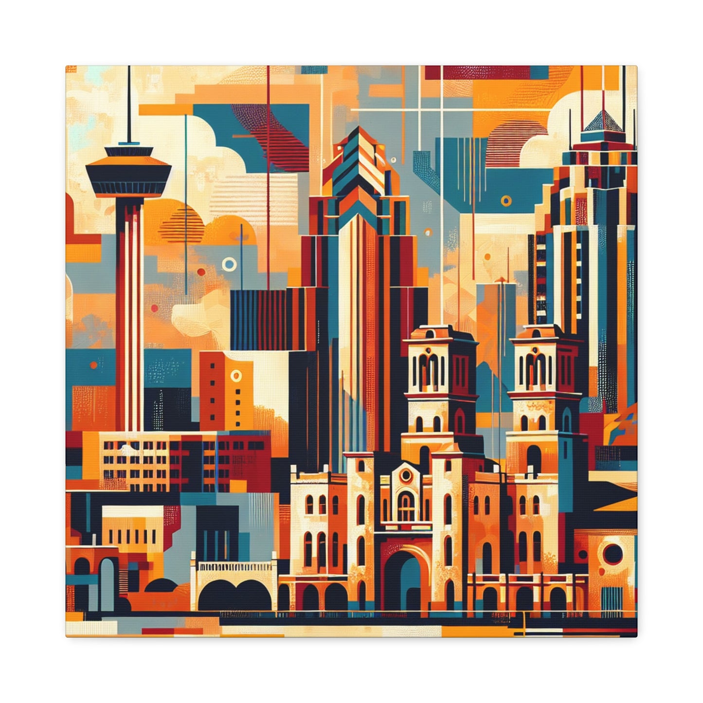 "Vibrant City Rhythms" - Canvas