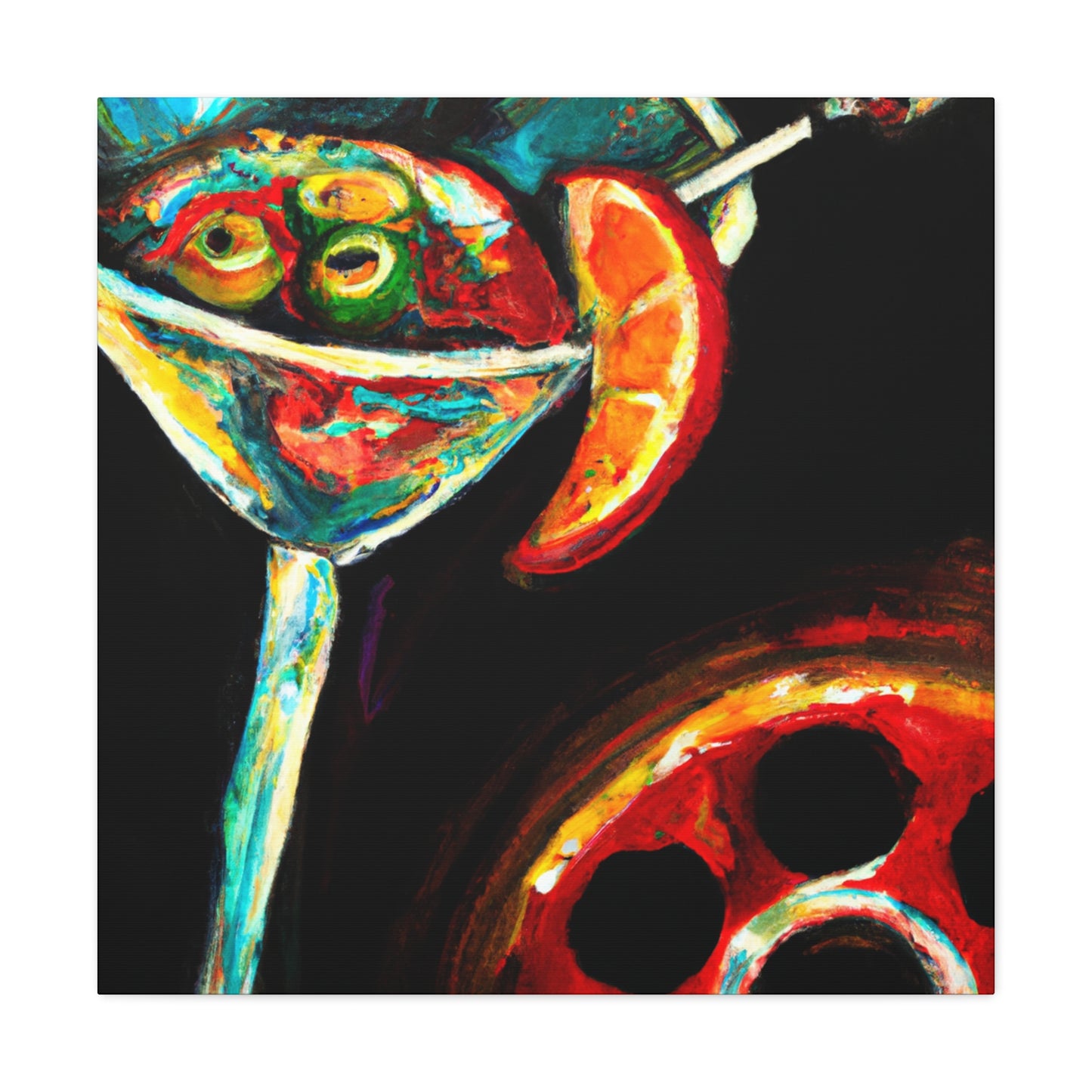 "Martini at Midnight Escape" - Canvas