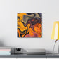 "Lion in Abstract Form" - Canvas