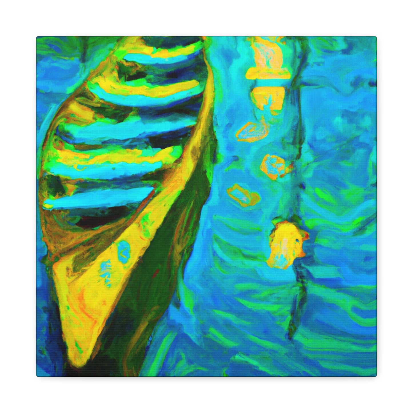 "Canoe on the River" - Canvas