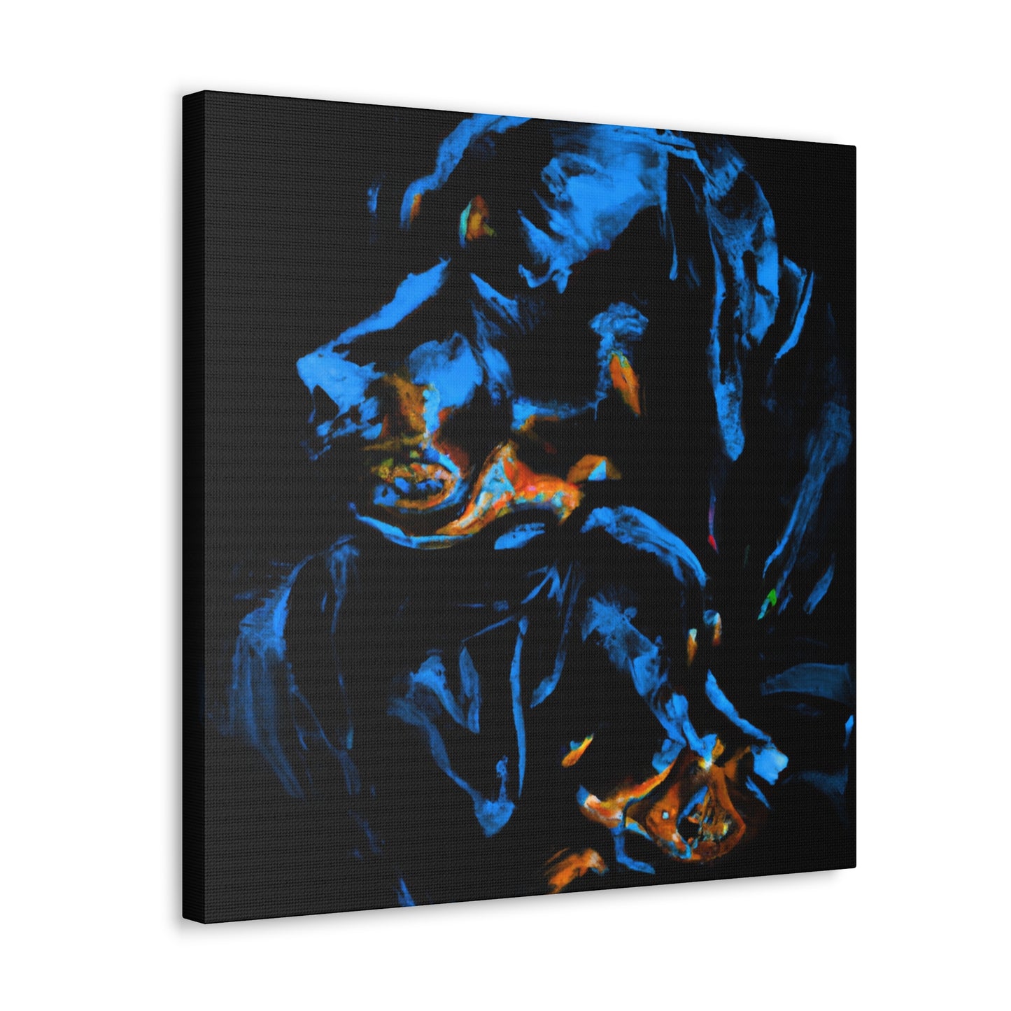 Rottweiler Reflection Study - Canvas