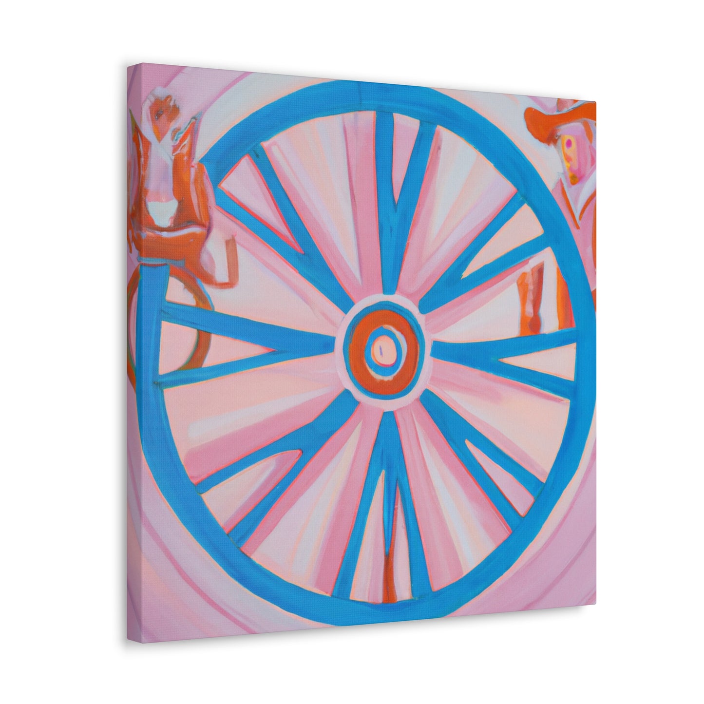 The 1920s were an era of great artistic innovation, and the style today is known as Art Deco. Wagon wheel designs were a popular motif during this period and could be seen in everything from furniture to light fixtures. A vintage wagon - Canvas