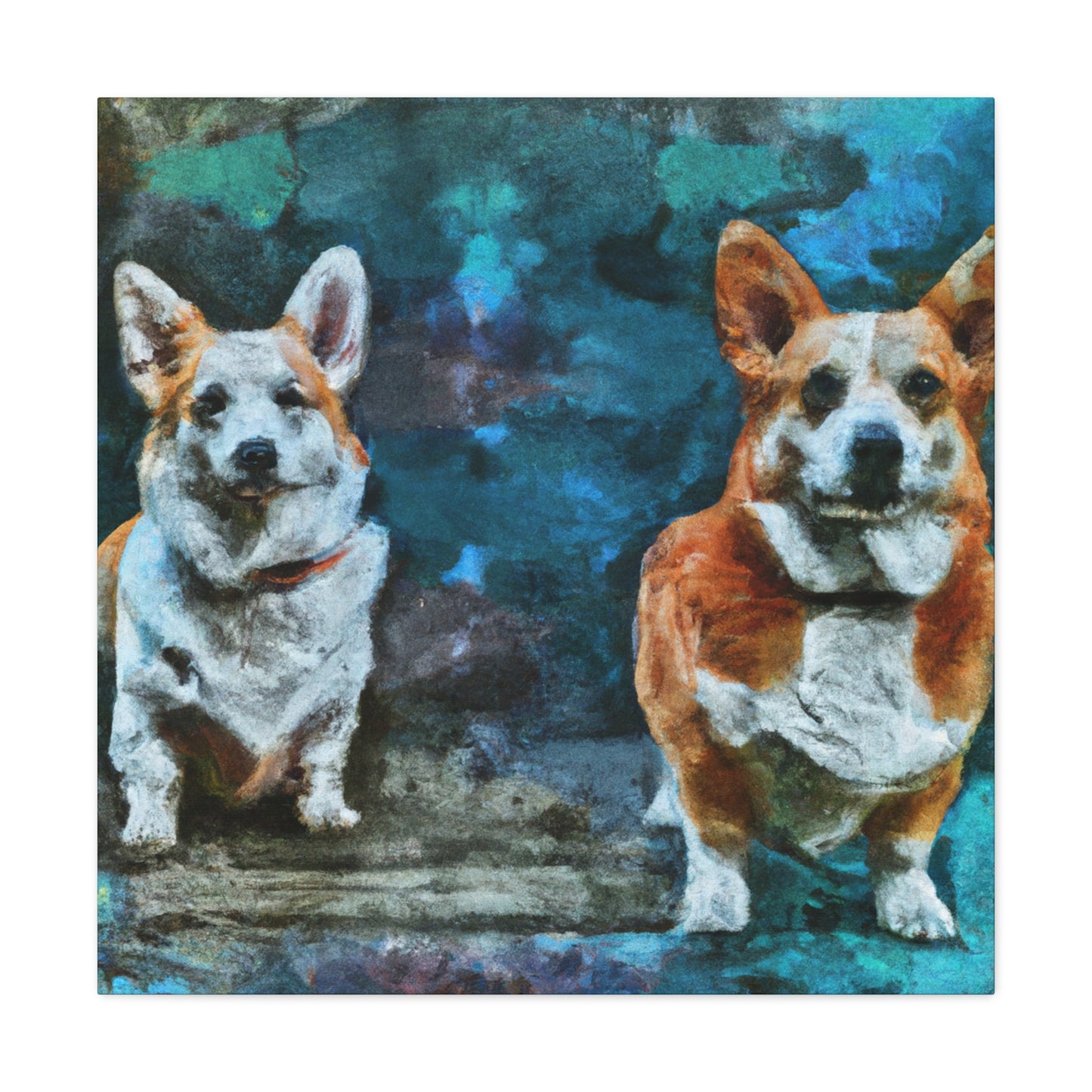 "Corgis At Playtime" - Canvas