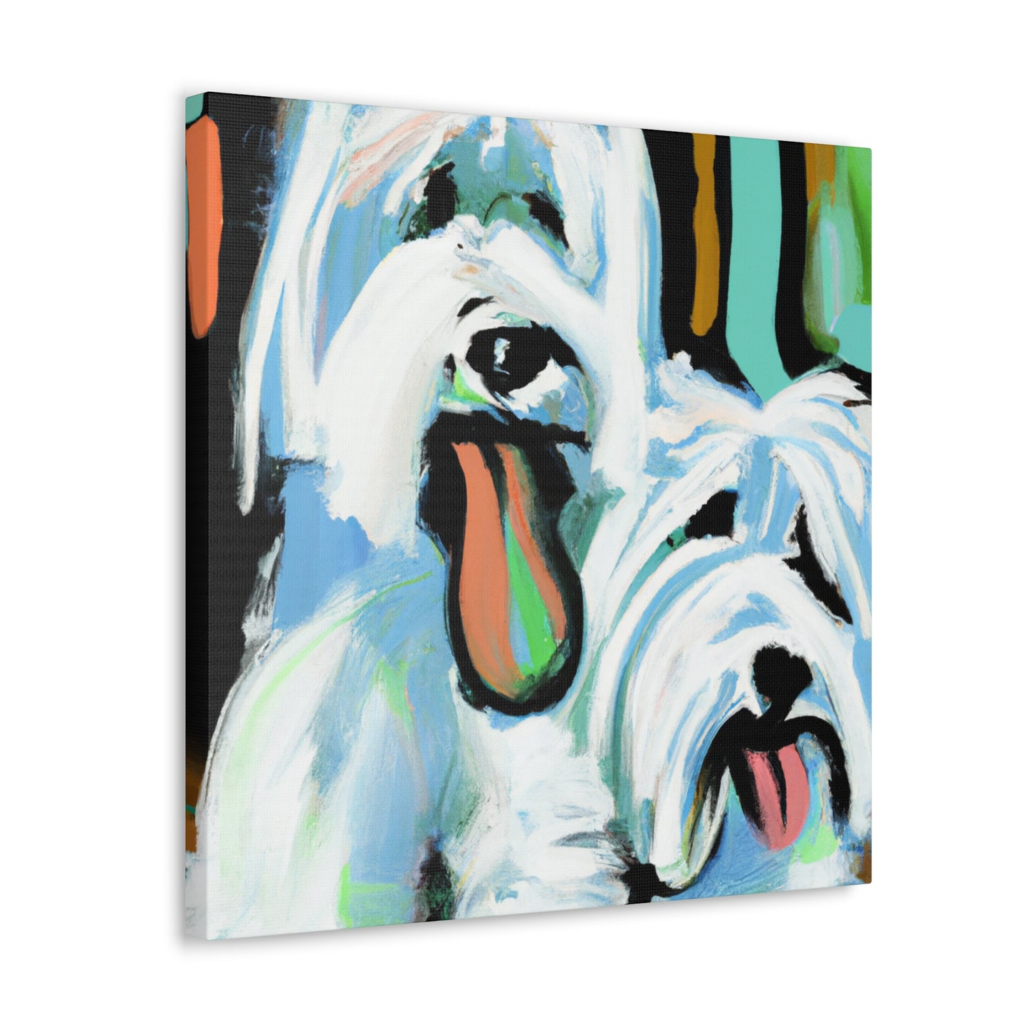 Old English Sheepdog Dance - Canvas