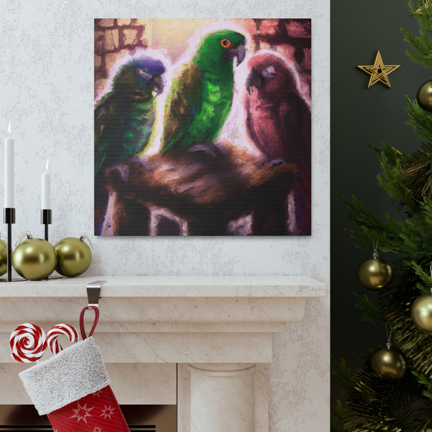 Parrots in Nebulae - Canvas