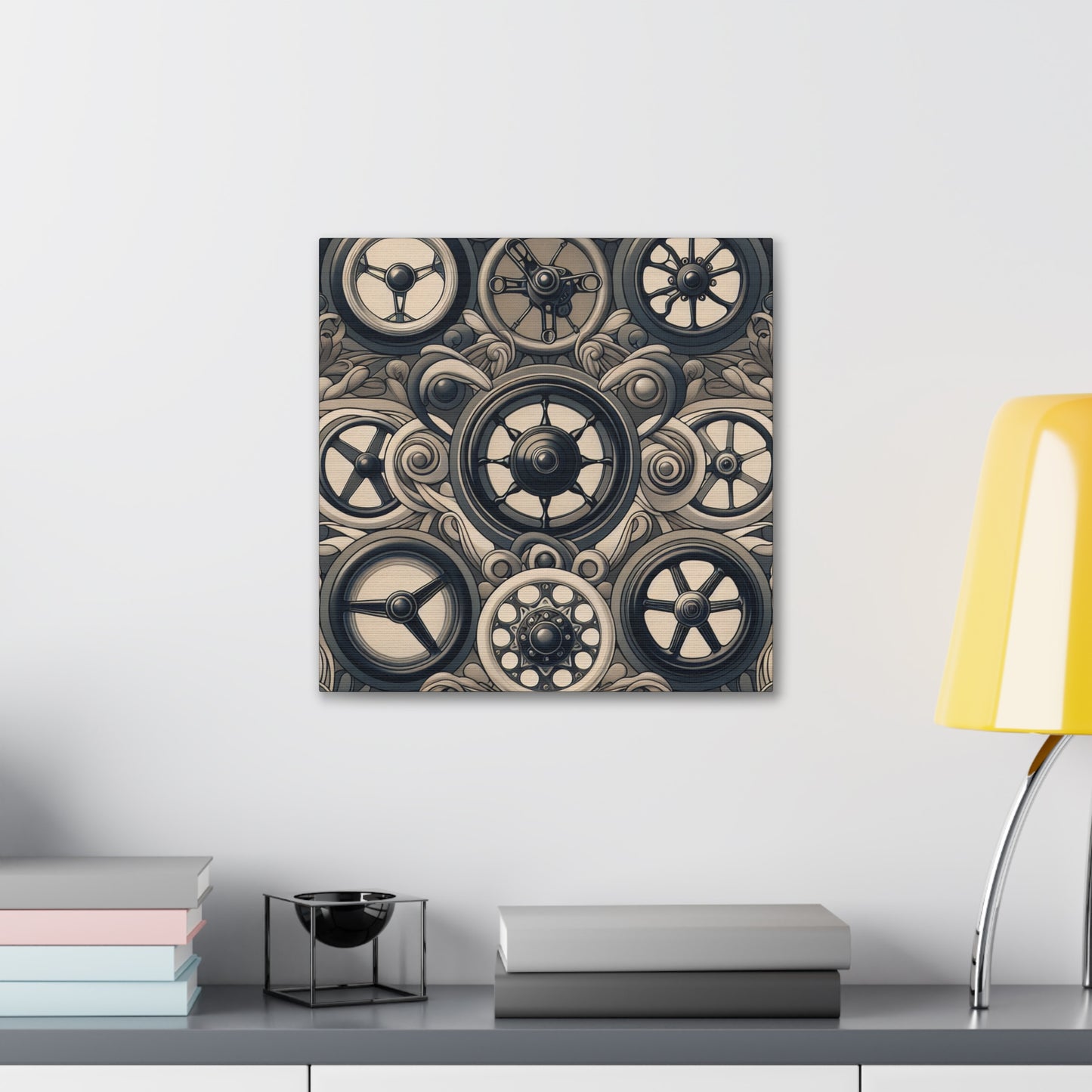 "Wheeling Elegance: Art Nouveau" - Canvas