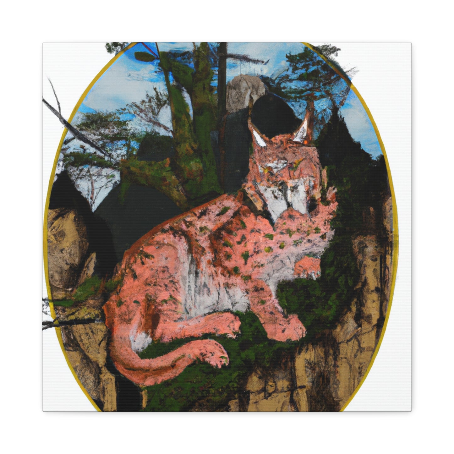 Lynx in Splendour seen - Canvas