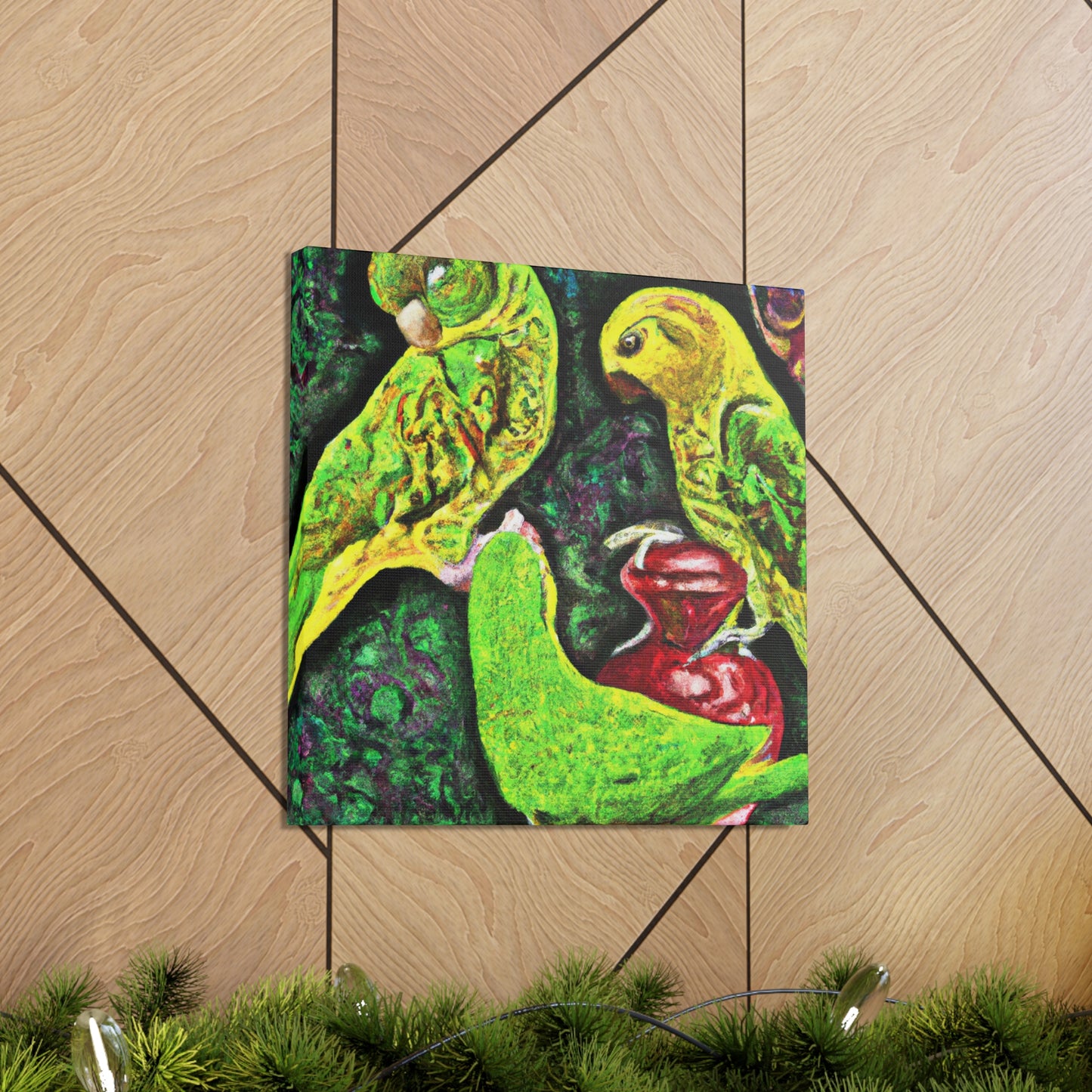 "Conures in Heavens Haze" - Canvas