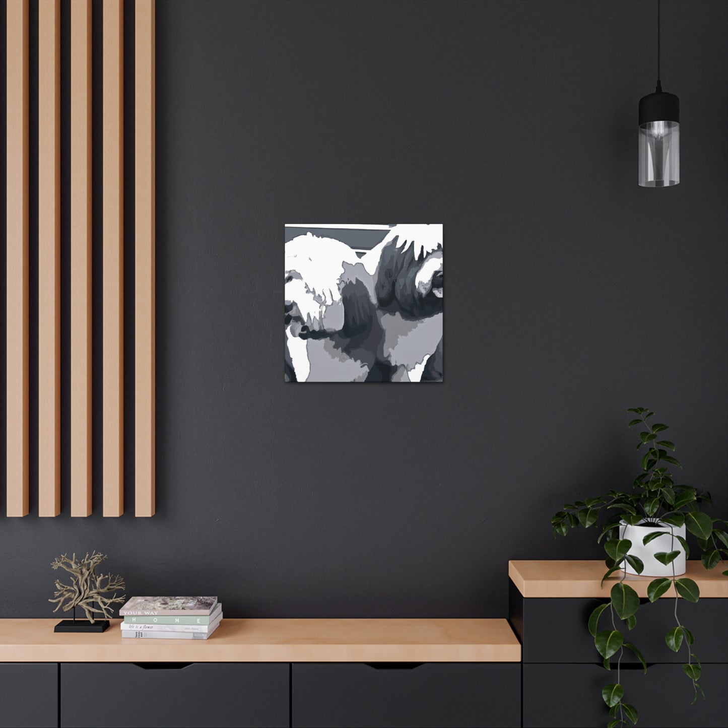 Old English Sheepdog portrait - Canvas