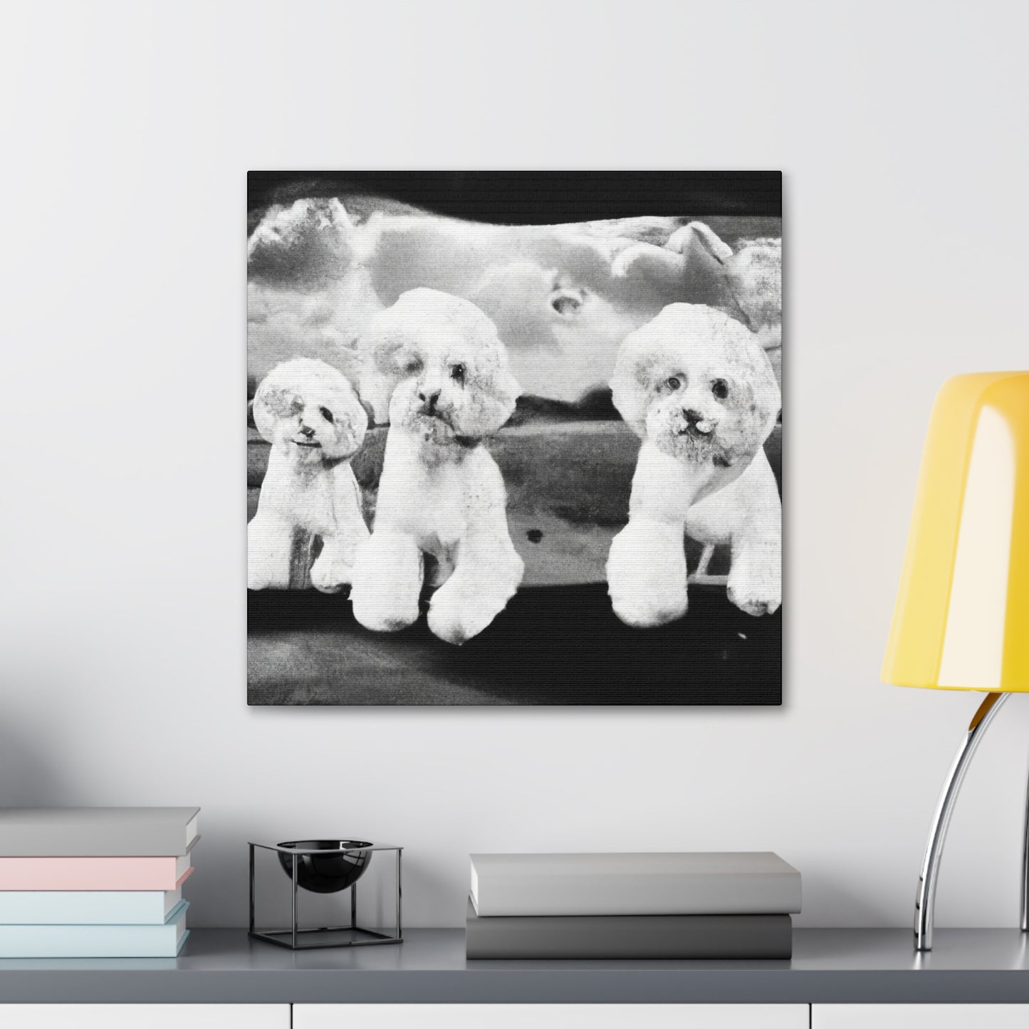 "Dancing Bichon Dreamscape" - Canvas