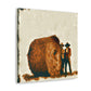 "Rural Harvest Hay Bales" - Canvas