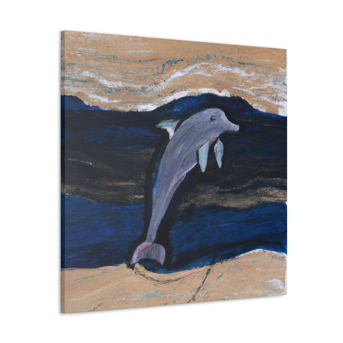 "Dolphins in Simplicity". - Canvas