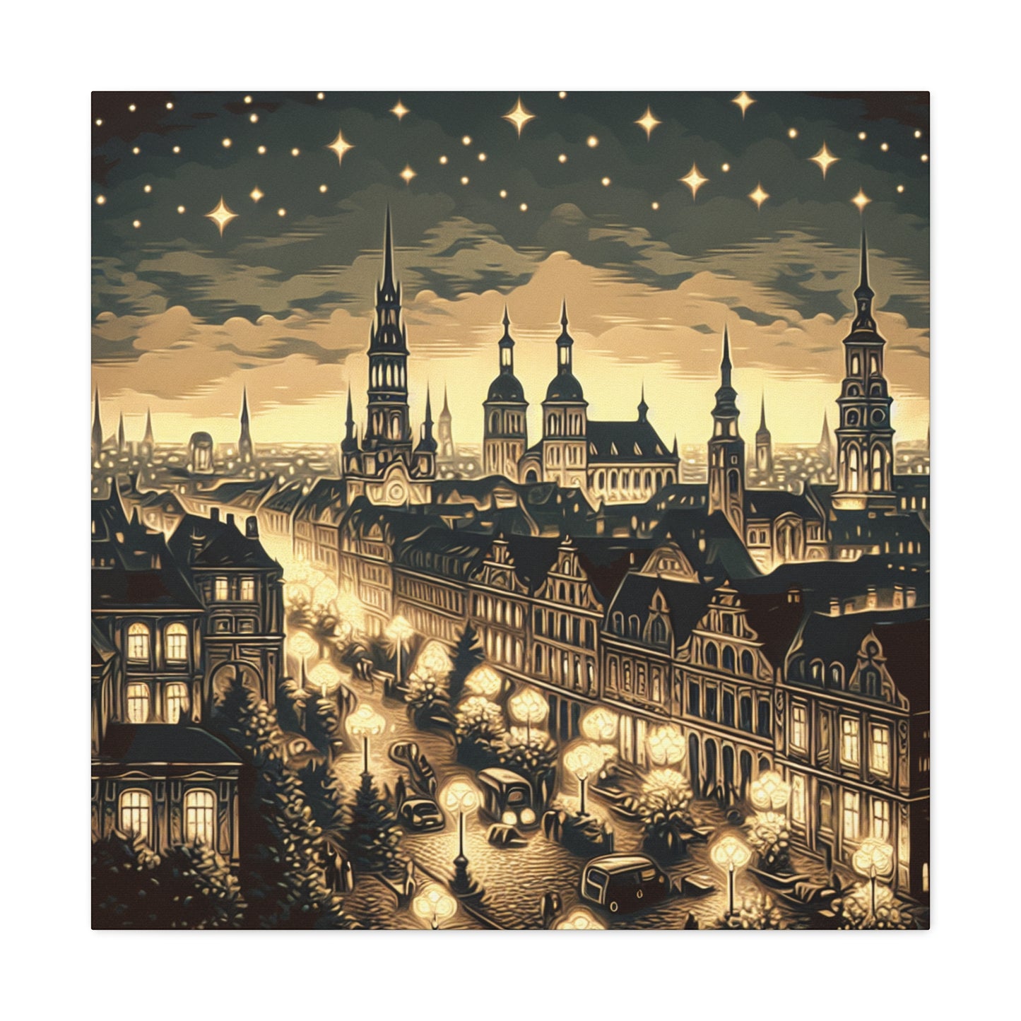 Midnight Urban Splendor - Canvas