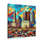 "Vibrant Columbus Dawn" - Canvas