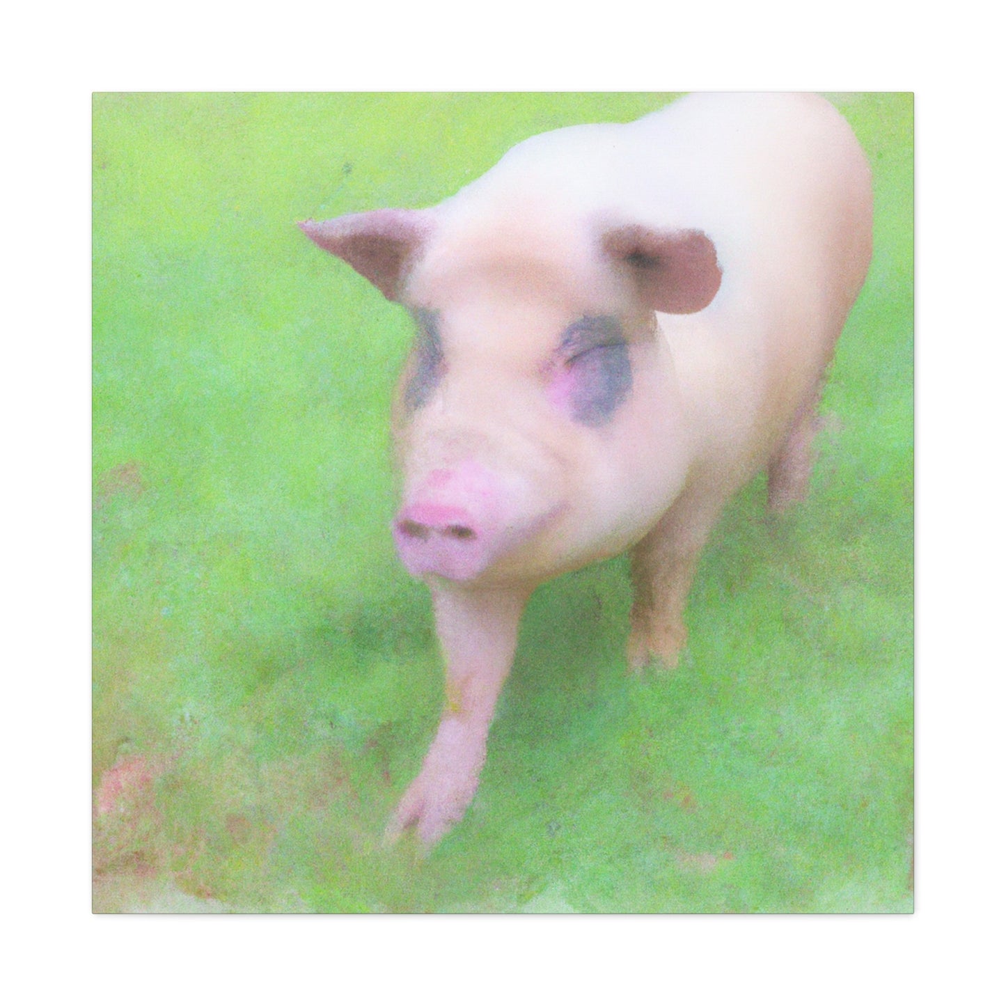 Pig With Pink Skin - Canvas