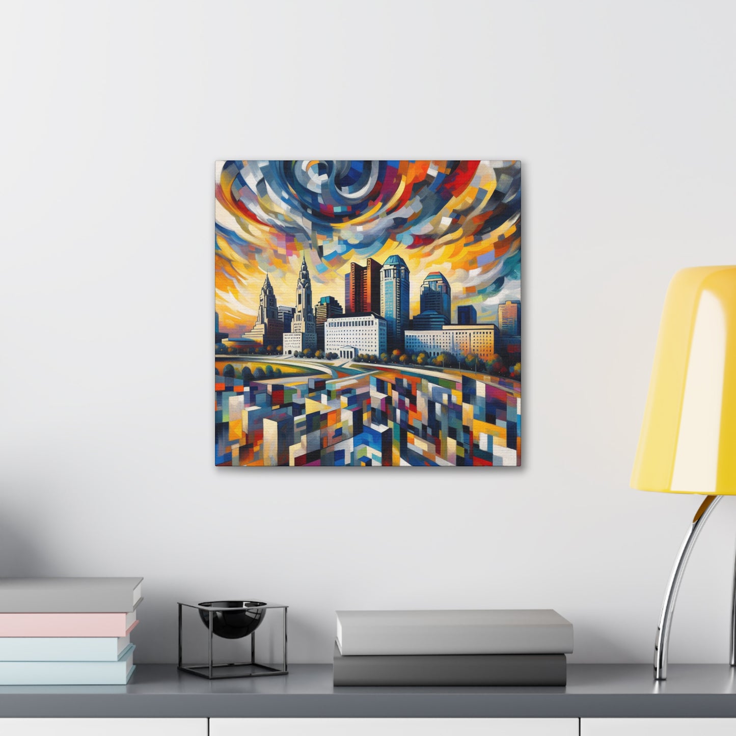 "Dynamic Dreamscape: Columbus Chronicles" - Canvas