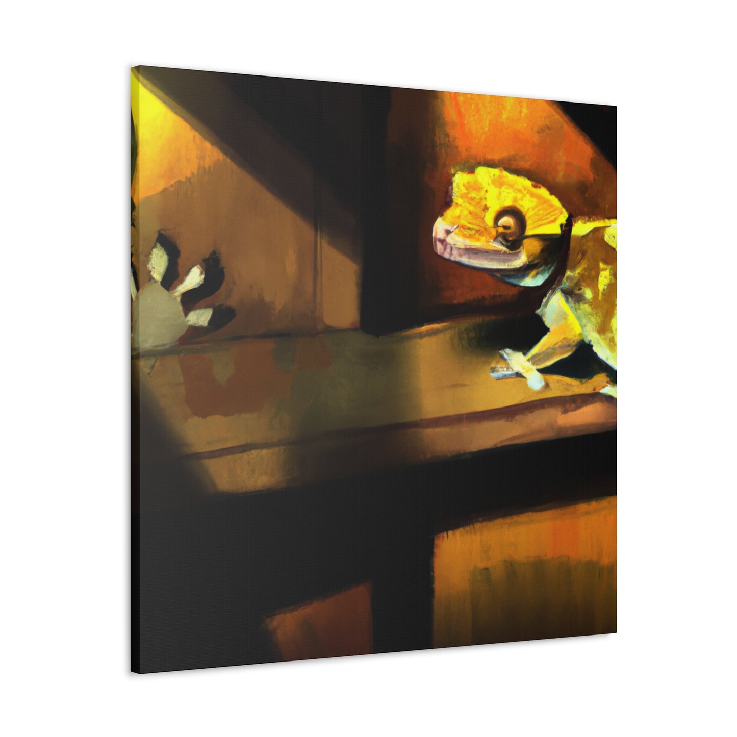 "Crested Gecko Fantasy Art" - Canvas