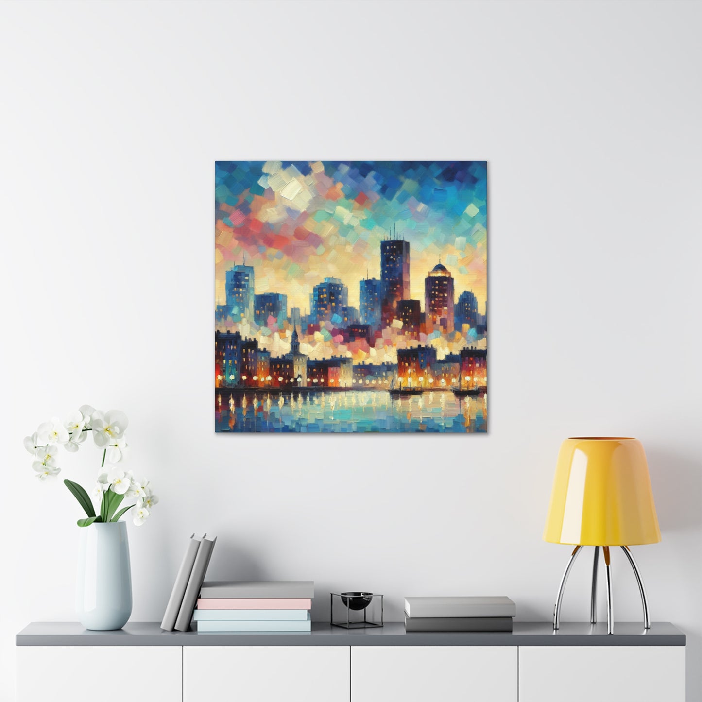 "Vibrant Boston Dreamscape" - Canvas