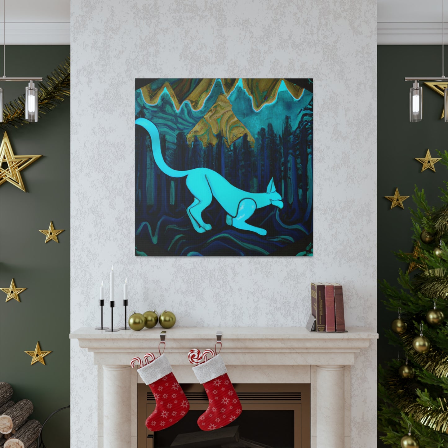 Cougar in Motion Art - Canvas