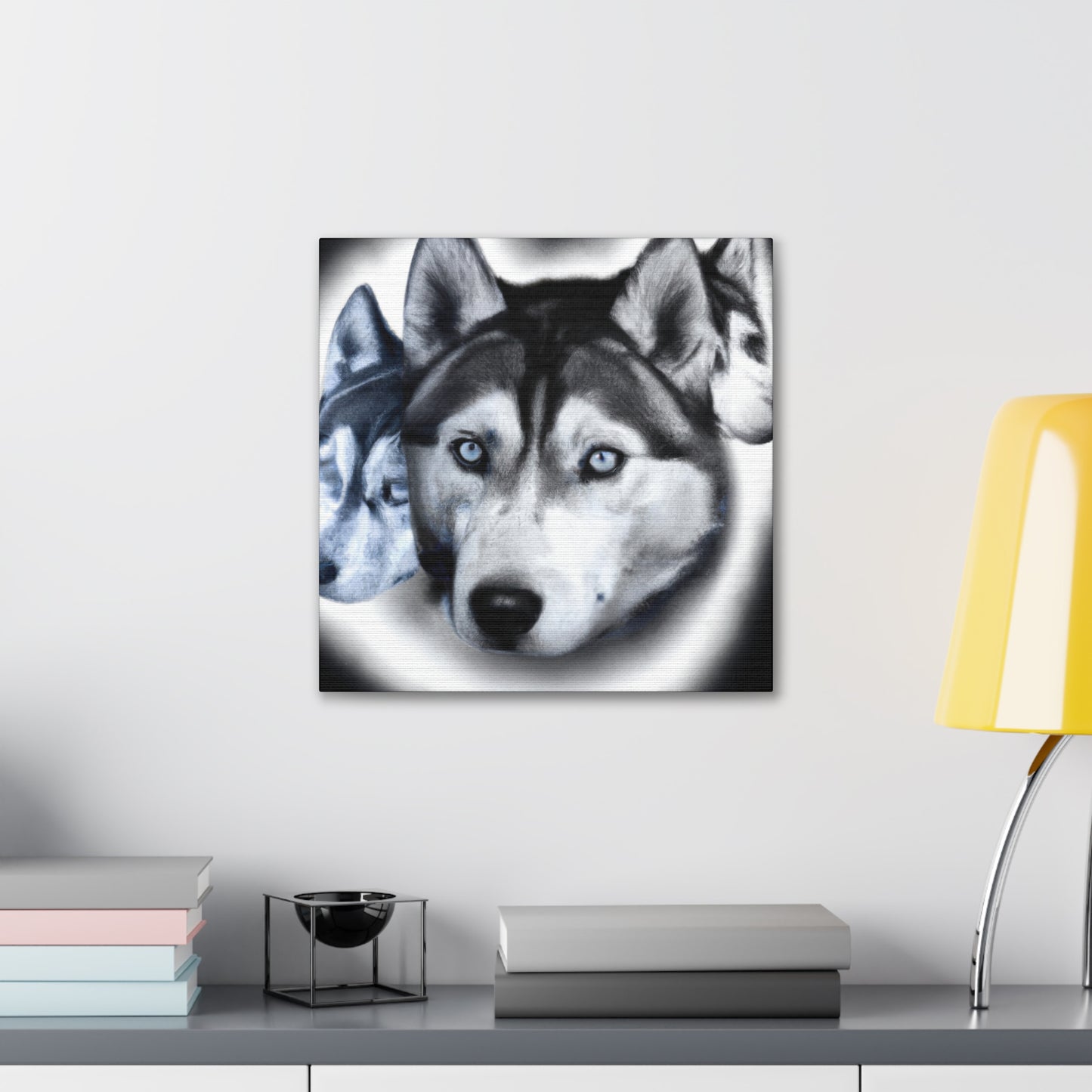 "Siberian Husky Reflection" - Canvas