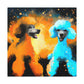 Poodle in Neon Hues - Canvas