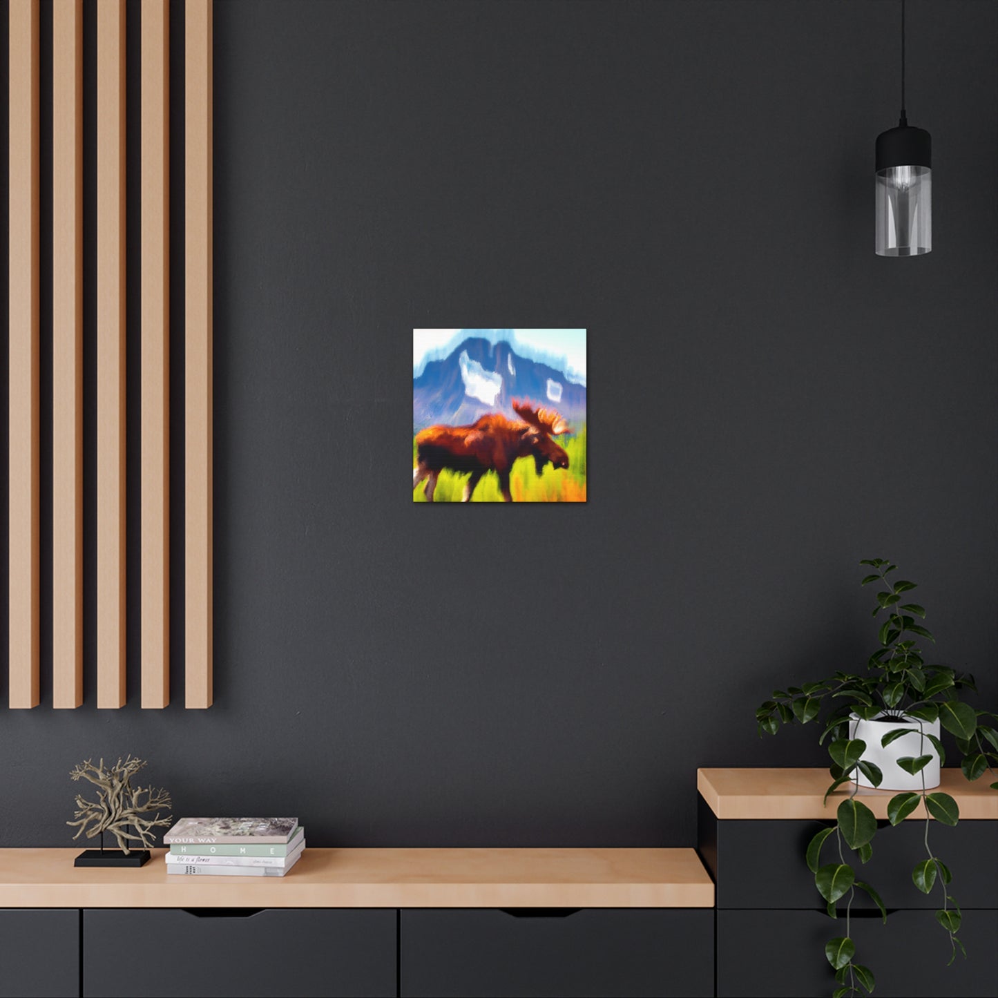 Moose in Impressionism - Canvas